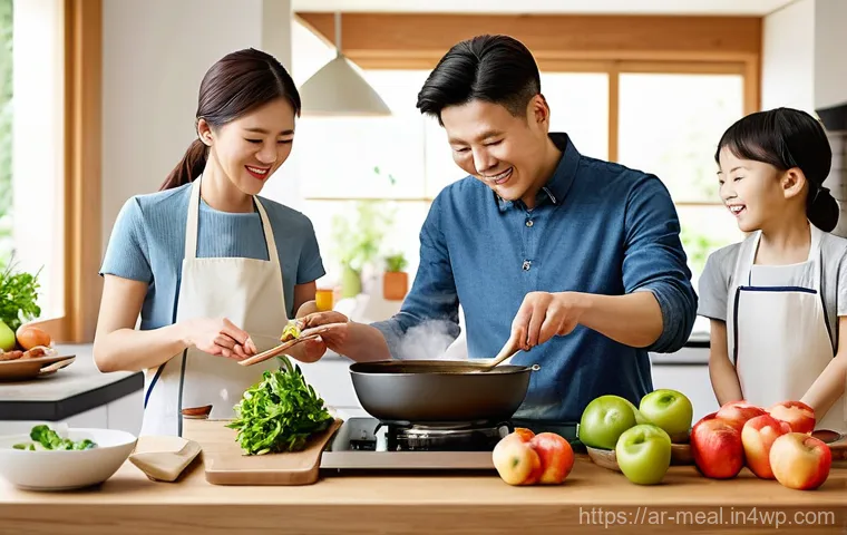 장수 지역의 지역 특산물 활용법 - **Vibrant Jangsu Harvest Festival with Smiling Farmers and Families**
    A lively and bright outdoo...